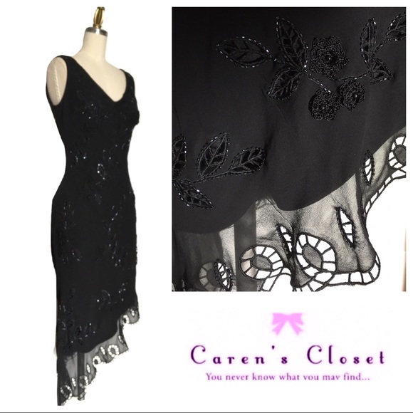 Sue Wong Dresses & Skirts - Sue Wong Embroidered Beaded Black Dress